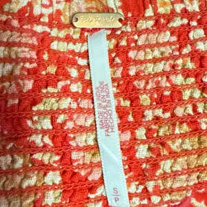 Free People Say It's So Orange Floral Smocked High Waist Flowy Mini Shorts Sz S thumbnail 4