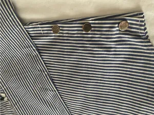Como Black Striped Embroidered Floral Blouse - Size M thumbnail 4