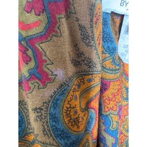 VTG 80s R.J. Stevens Carol Escritor Paisley Midi Dress Shawl Collar Pockets Sz 6 thumbnail 5