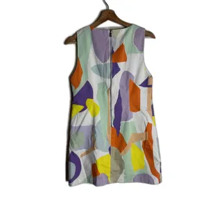 Alice + Olivia Dress Womens 4 Multicolor Abstract Print Sleeveless Shift Mini thumbnail 11