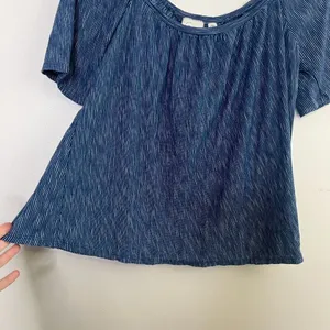 Anthropologie Postmark Square‎ Neck Slight Puff Sleeve Flowy Blouse Size Small thumbnail 2