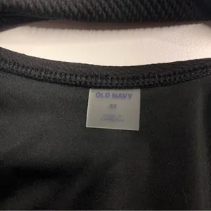 Old Navy black swimsuit one‎ piece crinkly size 3X removable pads clean crotch thumbnail 9