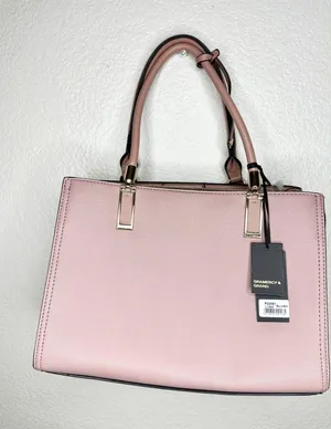 Gramercy & Grand Satchel Bag Womens Medium Pink Faux Leather Vegan Zip Purse thumbnail 1