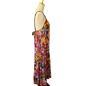 By Anthropologie Floral Modal Maxi Dress XXS Pockets Open Back Boho thumbnail 4