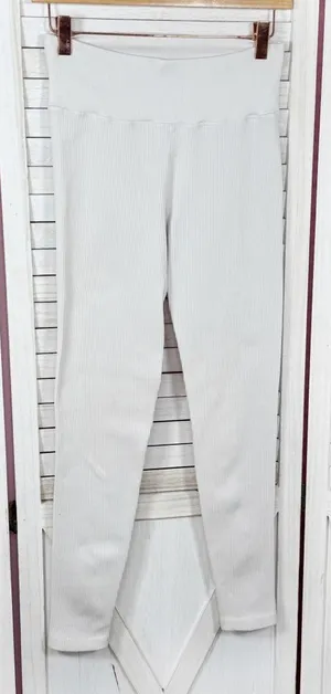 Aerie Offline Real Me Xtra High Waist‎ Ribbed Leggings White Small thumbnail 1