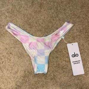 Alo X‎ Frankies Bikinis Cheeky Bikini Bottom Pastel Checker Size S thumbnail 3