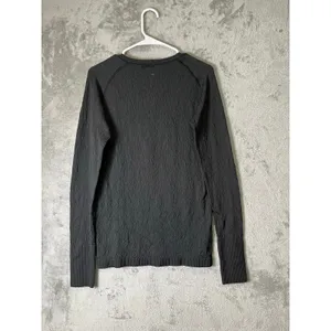 Lululemon Rest Less Pullover Black Textured Long Sleeve Running Workout Top 6 thumbnail 3