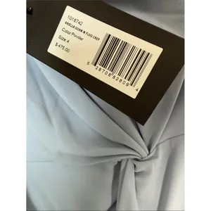 Halston Heritage Ariella Powder Blue One Shoulder Cape Sleeve Gown Size 4 NWT thumbnail 3