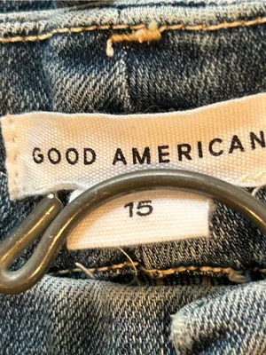 Good American Distressed Ankle Skinny Jeans - Medium Blue thumbnail 3