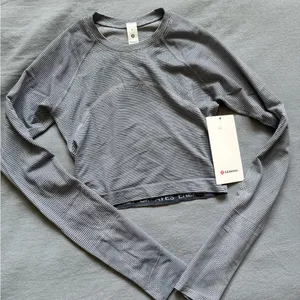 lululemon athletica swiftly tech cropped long sleeve shirt thumbnail 1