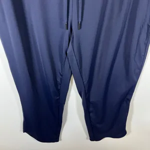 Halara Women XL Navy Blue High Waisted Cropped Joggers‎ Drawstring Pockets NEW thumbnail 3