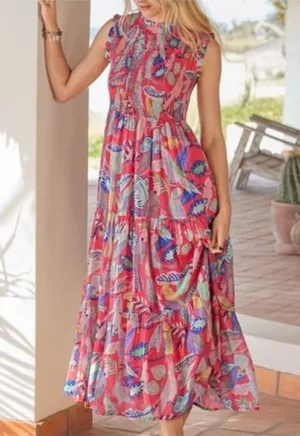 Oliphant Polly Coral dress Pink Size XS thumbnail 1