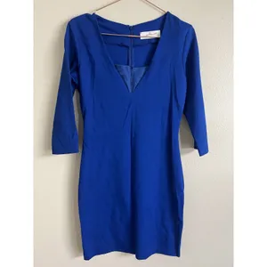 Amanda Uprichard Dress‎ Women’s Size M 3/4 Sleeve Fitted Electric/royal Blue thumbnail 2