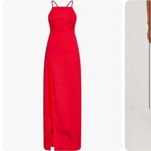 PrettyLittleThing red strappy back chiffon maxi dress size 4 NWT thumbnail 4