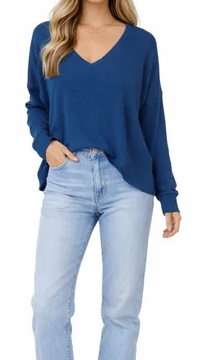 American Eagle Size Medium Blue Thermal Long-Sleeve Shirt thumbnail 1