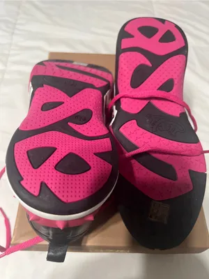 Ash Hot Pink Lace-Up Platform Sandals thumbnail 1