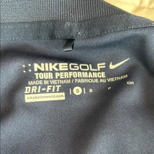 Nike Golf Tour Performance Polo in Navy Blues Sleeveless Shirt size Small thumbnail 2