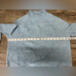 J crew light blue‎ wool blend mock neck sweater size xxs thumbnail 6