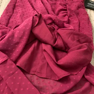 Lulu's For Us to Dance Magenta Swiss Dot Ruffled Midi Dress Size S NWT thumbnail 8