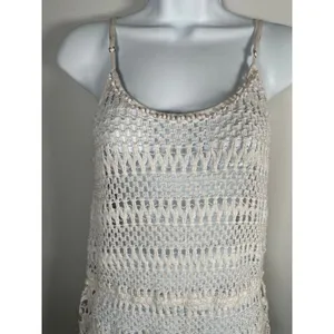 Victorias Secret Womens Medium Beach Cover Up Romper‎ Crochet Lace One Piece thumbnail 9