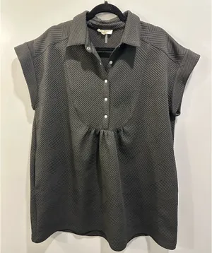 Entro Quilted Relaxed Fit Button-Detail Mini Dress thumbnail 5