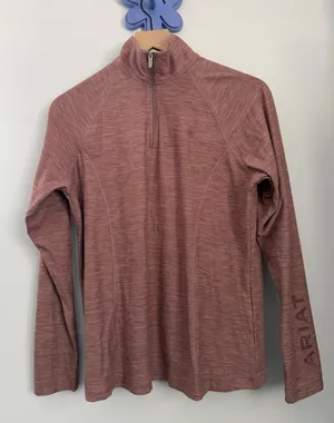 Ariat Women’s Medium Ladies Laguna 2.0 1/4 Zip Top Twilight Mauve Outdoor thumbnail 1