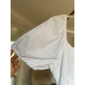 Old Navy Cotton Mini Dress White Puff Sleeve Cottagecore Coastal Clean Girl Boho thumbnail 4