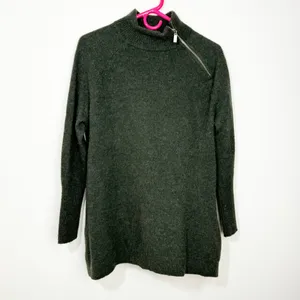Vineyard Vines Sweater Alpaca Blend Pullover Zipper Neck Poncho Size Medium thumbnail 3