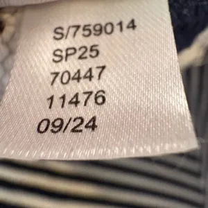 LOFT Striped‎ Polo Sweater Size XSP Navy White thumbnail 6