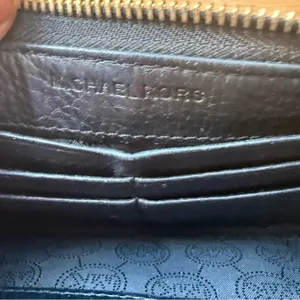 MICHAEL‎ KORS Leather Wallet Black Zipper thumbnail 5