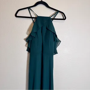 Birdy Grey Emerald Green Jules Chiffon Maxi Dress Womens M Bridesmaid Winter NEW thumbnail 4