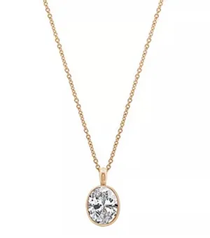Diamonique Necklace Gold thumbnail 1