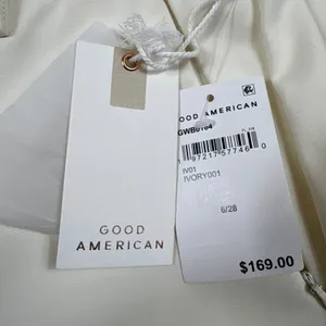 NWT‎ Good American Ivory Cream Wide Leg Trouser Pants High Rise Pants Size 6/28 thumbnail 5