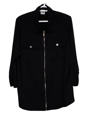 Anne Klein Women's Black Gold Zipper Long Sleeve Blouse‎ Size Unknown thumbnail 1