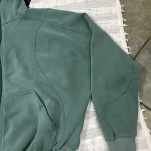 Lululemon Brushed Softstreme Full Zip Smoked Spruce Sz 6 Preppy Gorpcore Casual thumbnail 5