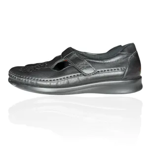 Sas 7.5 N Black Leather Willow Flats Adjustable‎ Mary Jane T-straps Casual thumbnail 4