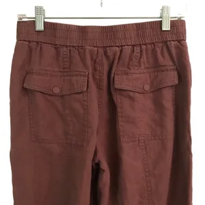 ‎Athleta Cabo Retreat linen cropped wide leg pants 4P thumbnail 6