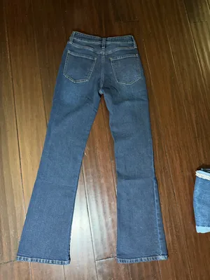 Quince Bella Stretch Kick Flare Jeans High-Rise Straight Jeans - Women’s 26 thumbnail 3