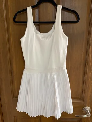 All in Motion White Pleated Active Dress Women’s thumbnail 2