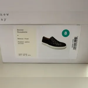 A New Day Black Quilted Slip-On Loafers thumbnail 6