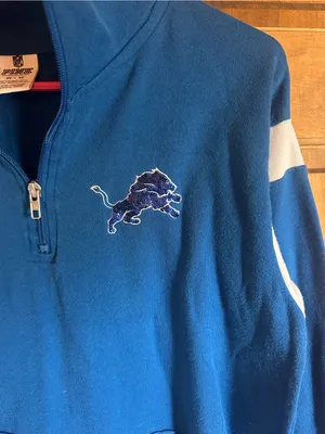 PINK Victoria's Secret Detroit lions NFL football quarter zip sweat shirt! thumbnail 3