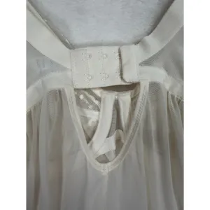 Elomi 36DDD Priya Babydoll Chemise Lace Mesh Ruffle Crystal Ivory EL4551VAA thumbnail 10