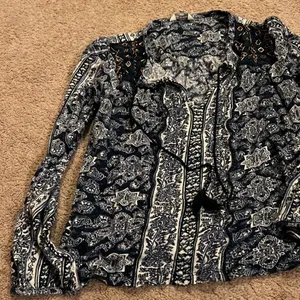 Lucky brand beaded boho blouse M‎ thumbnail 4