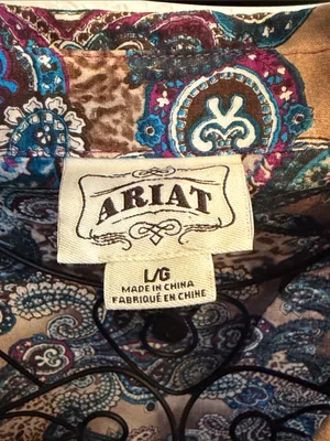 🐂🐂🐂BOGOHO🐂🐂🐂Ariat Tan Paisley Print Pearl Snap LS Shirt-Large thumbnail 5