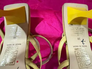 Free People Faye yellow strappy heels sandals 7.5 US 38 NWT thumbnail 8