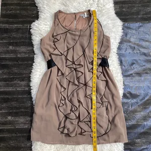 Catwalk Studio Brown Ruffle Tiered Dress Tie Back Y2k Fairy Grunge Dark Romantic thumbnail 8