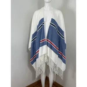 MER SEA Women’s Classic Travel Wrap Poncho Shawl Fringe Sweater One Size thumbnail 2