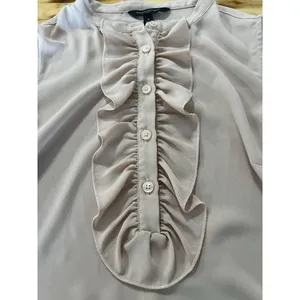 Banana Republic‎ Blouse Sleeveless Blouse Ruffle Size Small Office Career Formal thumbnail 3