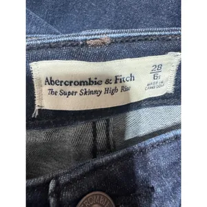 Abercrombie & Fitch 28/6S Dark Wash Super‎ Skinny High Rise Jeans Women's thumbnail 2