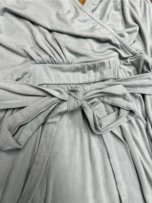 Lulus Dusty Mint V-neck Tie Waist Jersey Maxi Dress Size Small NWT thumbnail 5